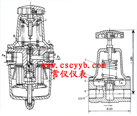 QFH空氣過濾減壓器外形尺寸圖,QFH空氣過濾減壓器外形圖