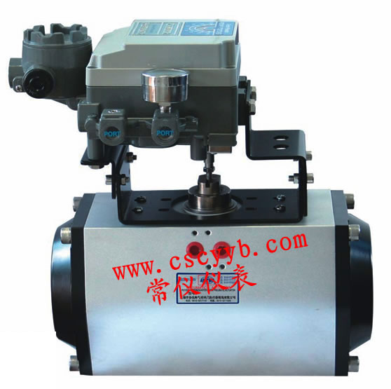 氣缸配YT1000角行程單作用電氣閥門定位器,YT1000直行程雙作用閥門定位器配氣缸